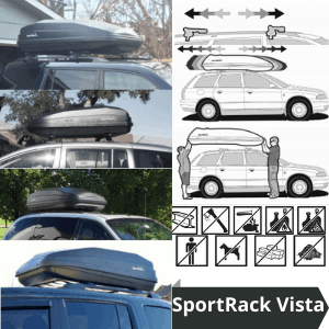SportRack vista car roof box photo display gallery.