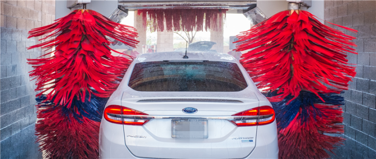 carwash with a car roof box