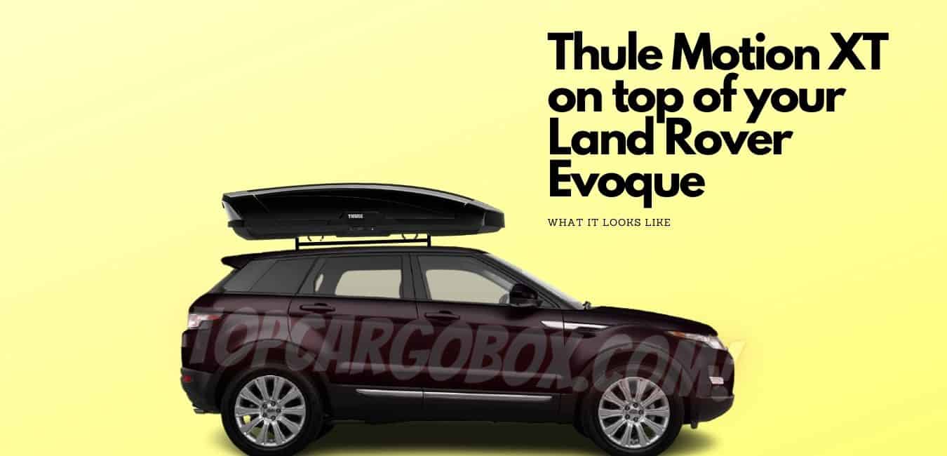 thule motion xt on Land rover evoque suv after installation