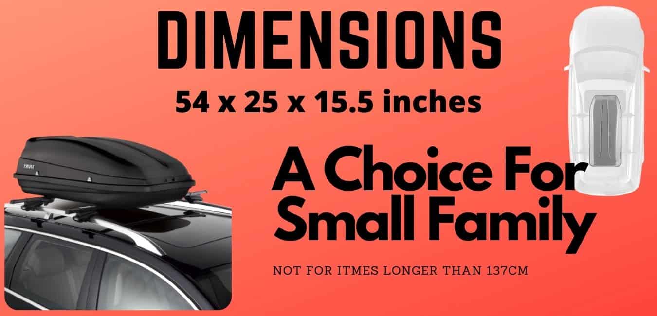 dimensions of the Thule Sidekick roof boxes