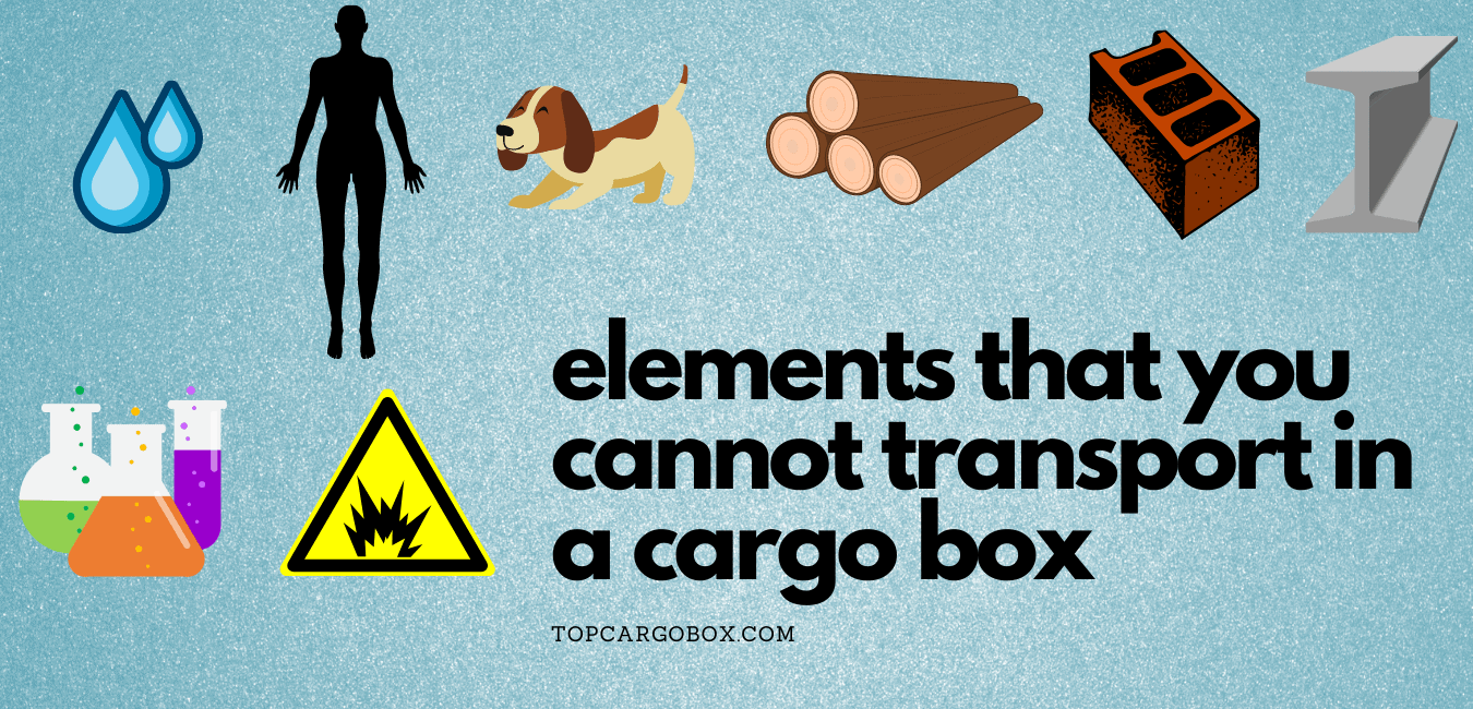 You can not transport stuff in a cargo box like the picture shows.