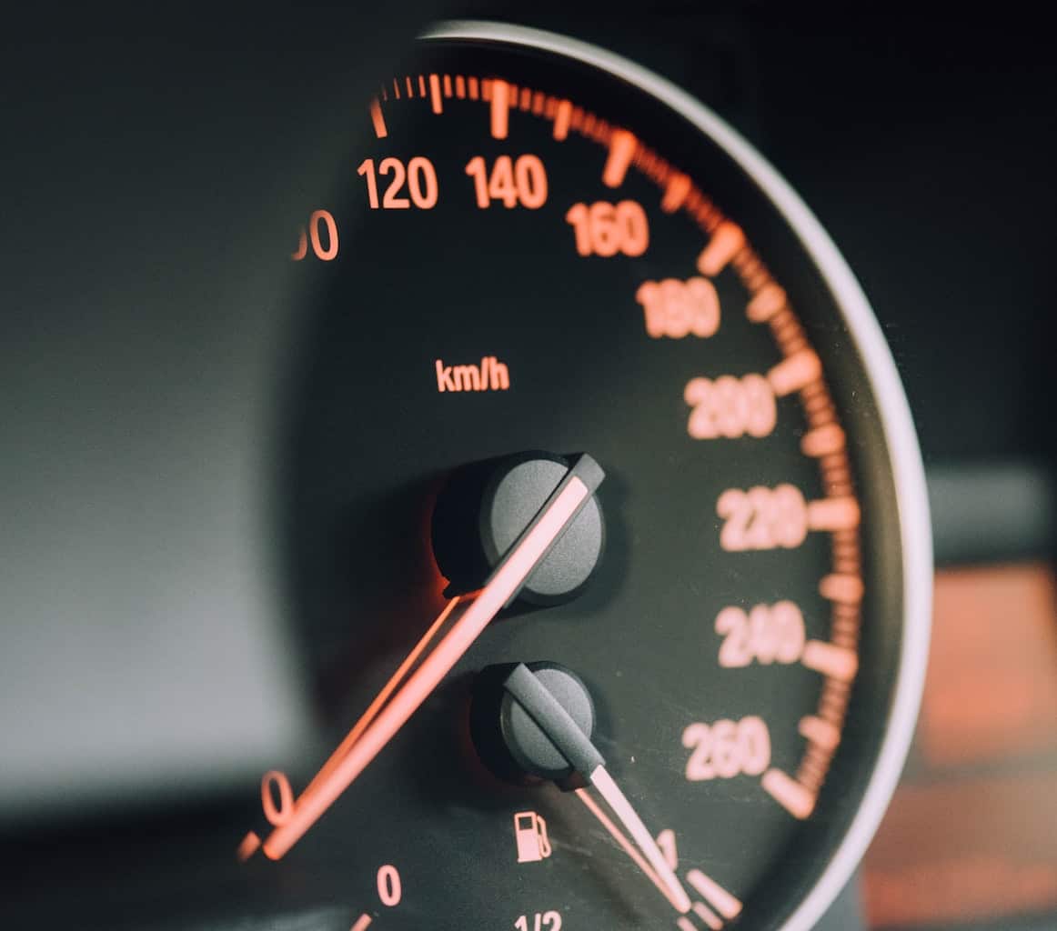 watch the speed panel to control how fast your car is