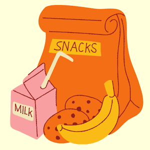 bring some snacks on a road trip