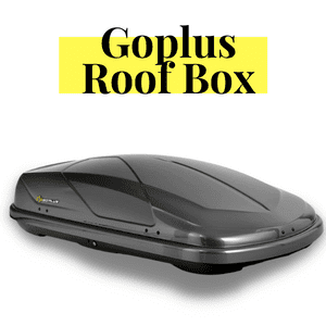 gray Goplus roof box for SUVs and Trucks