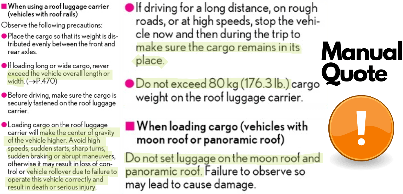 what you must know before using rooftop cargo carriers on your Lexus NX