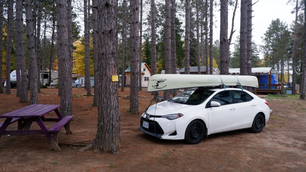 transporting watercraft between camping places