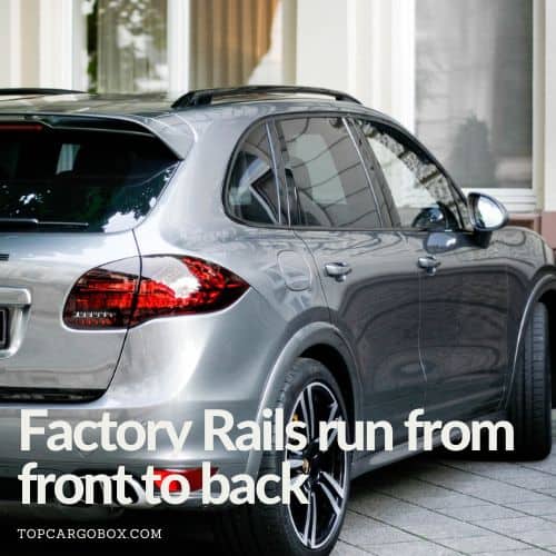 RAV4 with factory roof rails run from front to the back
