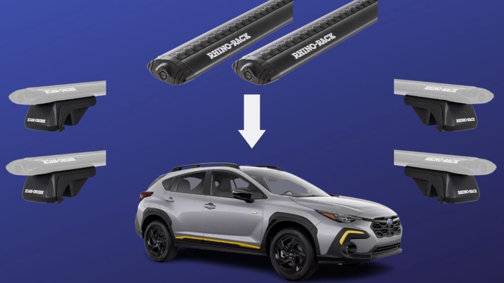 Rhino-Rack Vortex roof rack or crossbars for Subaru Crosstrek with FACTORY-installed raised roof rails