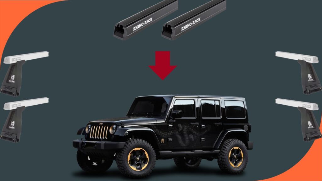 Rhino Rack Roof RACKS CROSSBARS for Jeep Wrangler