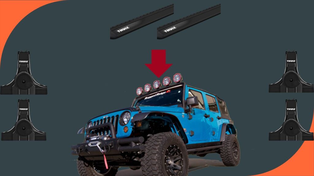 Thule WingBsr EVO crossbars or Rooftop roof racks for Jeep Wrangler