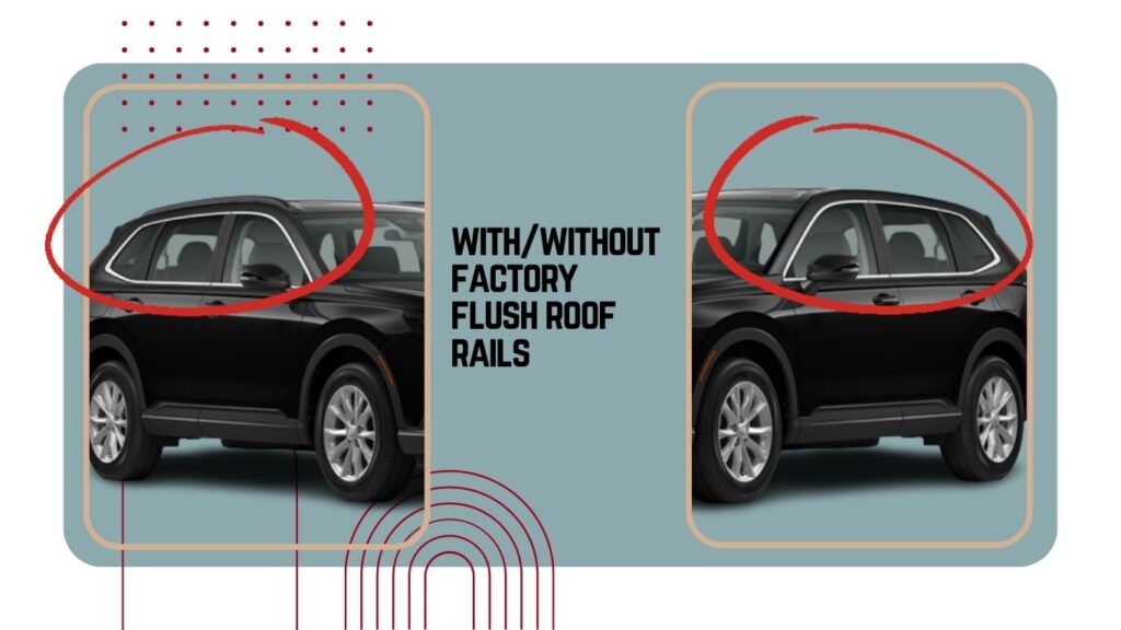 Honda CR-V roof types: bare roof or roofs with Factory-Installed roof rails