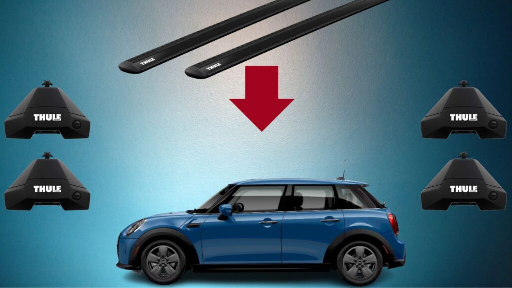 Thule WingBar EVO roof rack system for MINI Cooper with bare roof