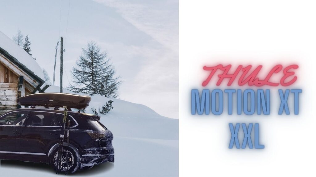 Thule Motion XT XXL in use on Black SUV in winter