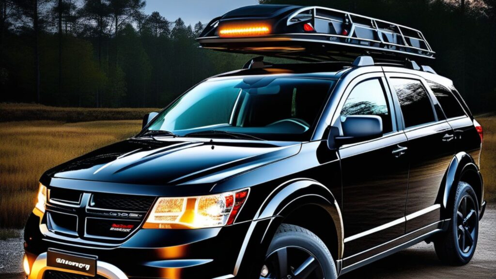 Dodge Journey with rooftop cargo carrier