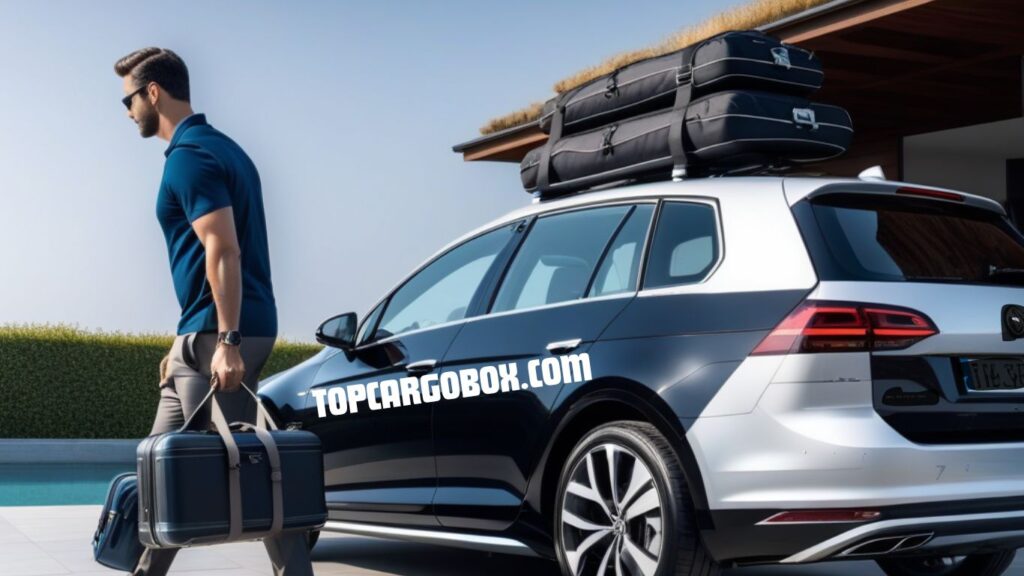 you can load golf clubs in a rooftop cargo box