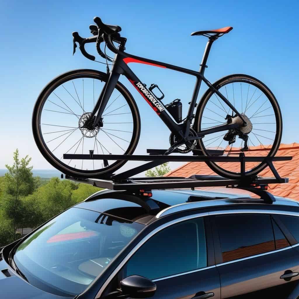 rooftop bike carriers on the car roof