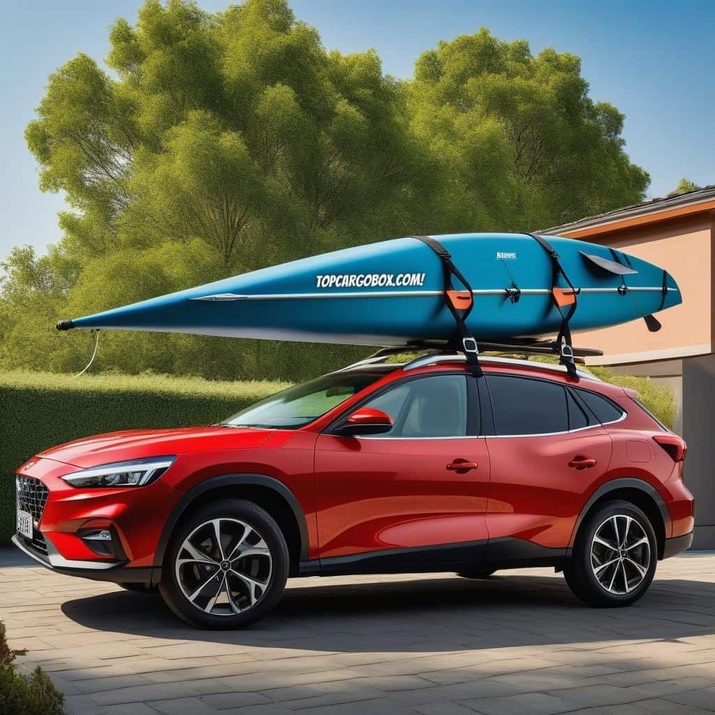 rooftop kayak carrier on the car roof