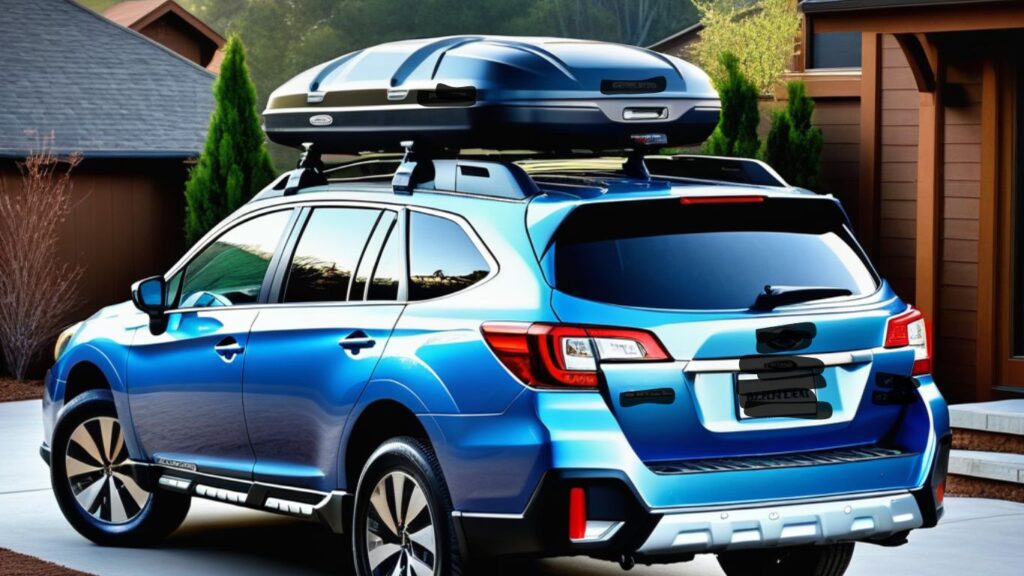 what Subaru Outback look like with a rooftop cargo carrier