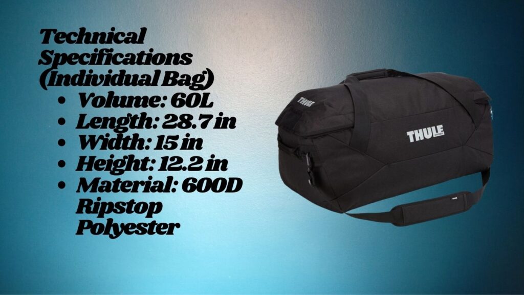 specifications of Thule Gopack Duffel travel bags