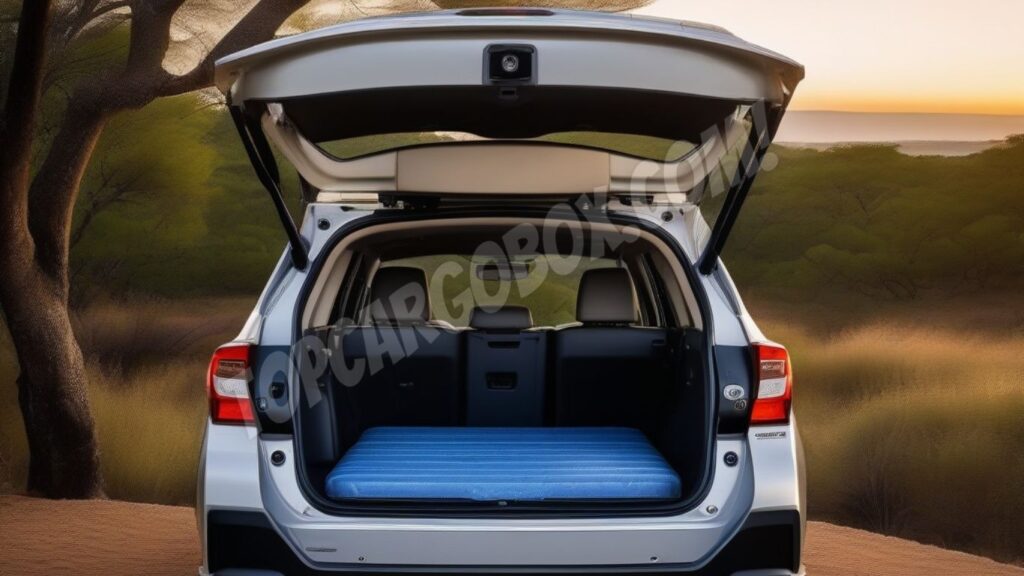 put a mattress in the trunk for camping events with Subaru Outback