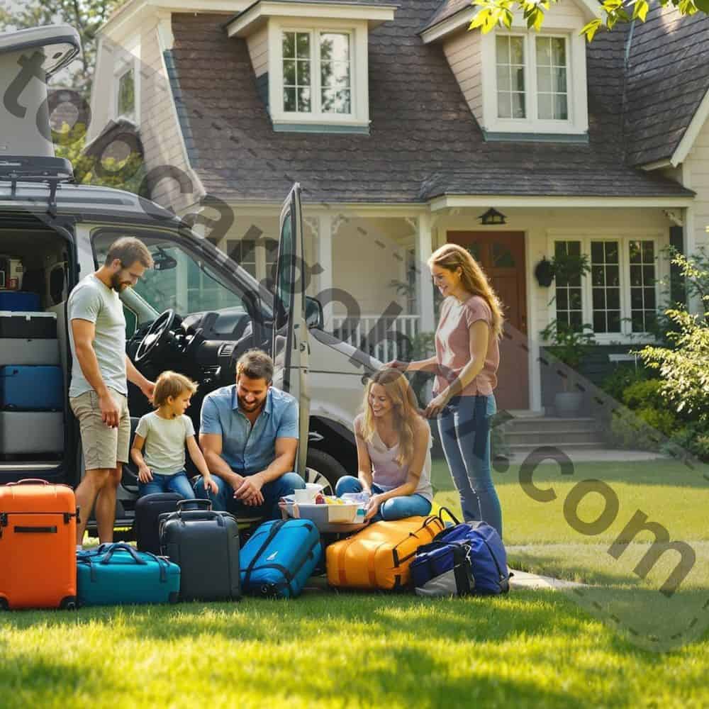 "Concept designs for motorized automatic roof cargo carriers featuring AI-assisted loading and smart weight distribution technology for hassle-free packing."