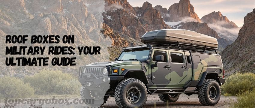Adventure-ready military vehicles like Humvees and Pinzgauers gain extra storage with rugged roof boxes, perfect for off-grid trips.