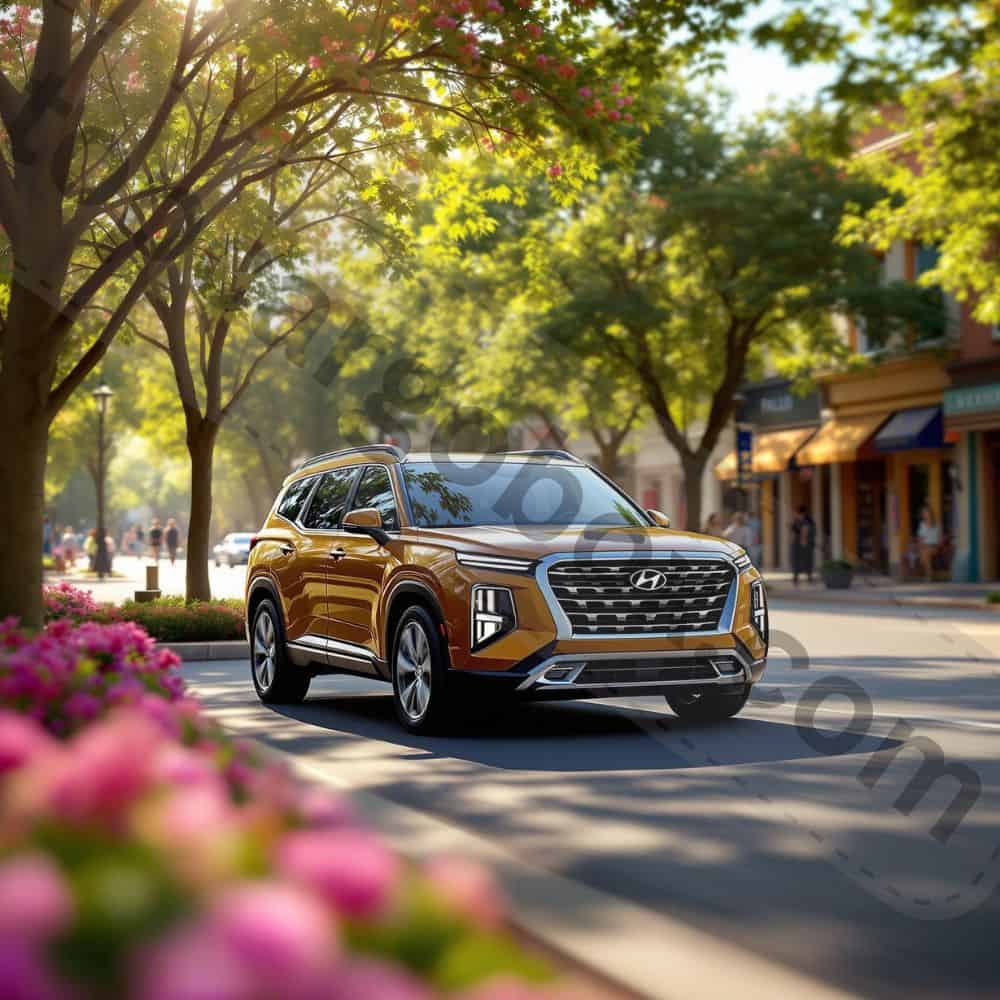 "A confident customer shaking hands with a dealer, representing successful negotiation tactics to lower monthly payments on a Hyundai Palisade lease."
