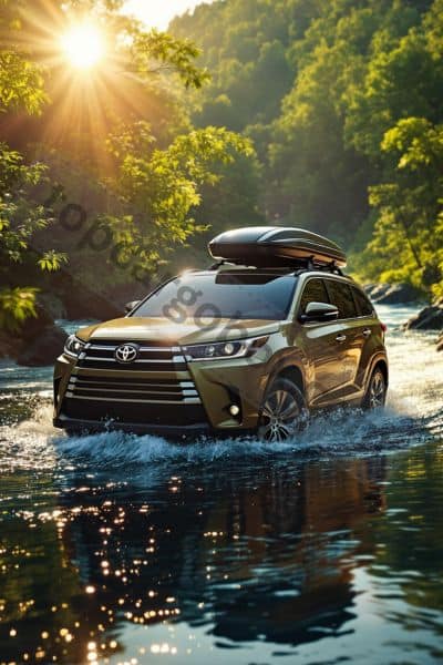 A sleek rooftop cargo carrier mounted on a Subaru Outback, adding extra storage space for adventure gear while maintaining the vehicle's rugged style.