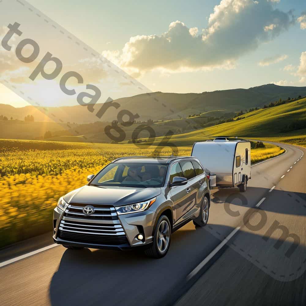 A side-by-year comparison of Toyota Highlander models with color-coded towing ratings from 2001 to present.