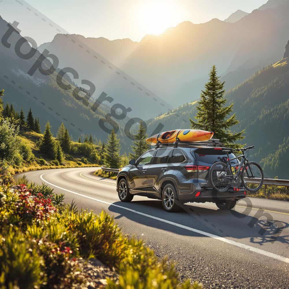 "A visual guide to the best 2025 tires for the Toyota Highlander, featuring Michelin, Bridgestone, and Falken models suited for highway, snow, and off-road driving."