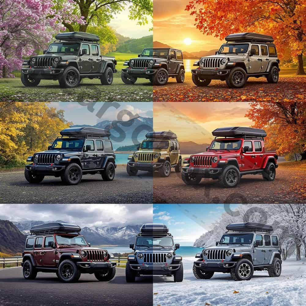 A rugged Jeep Gladiator with a Thule Force XT cargo box, perfect for overlanding gear and outdoor equipment on long expeditions.