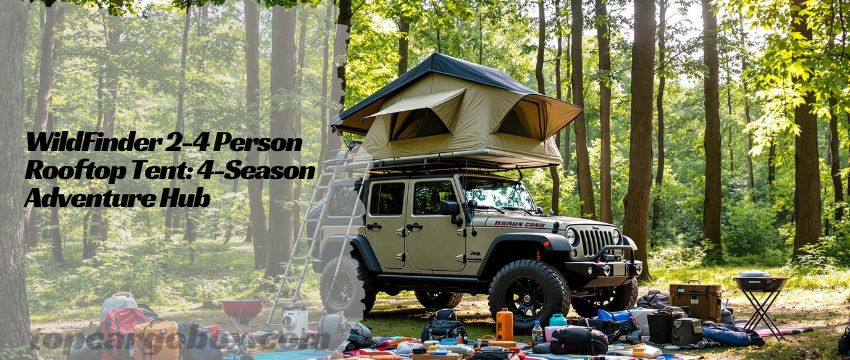 Included 7.5-foot telescoping ladder for easy access, with a storage bag for compact travel convenience.
