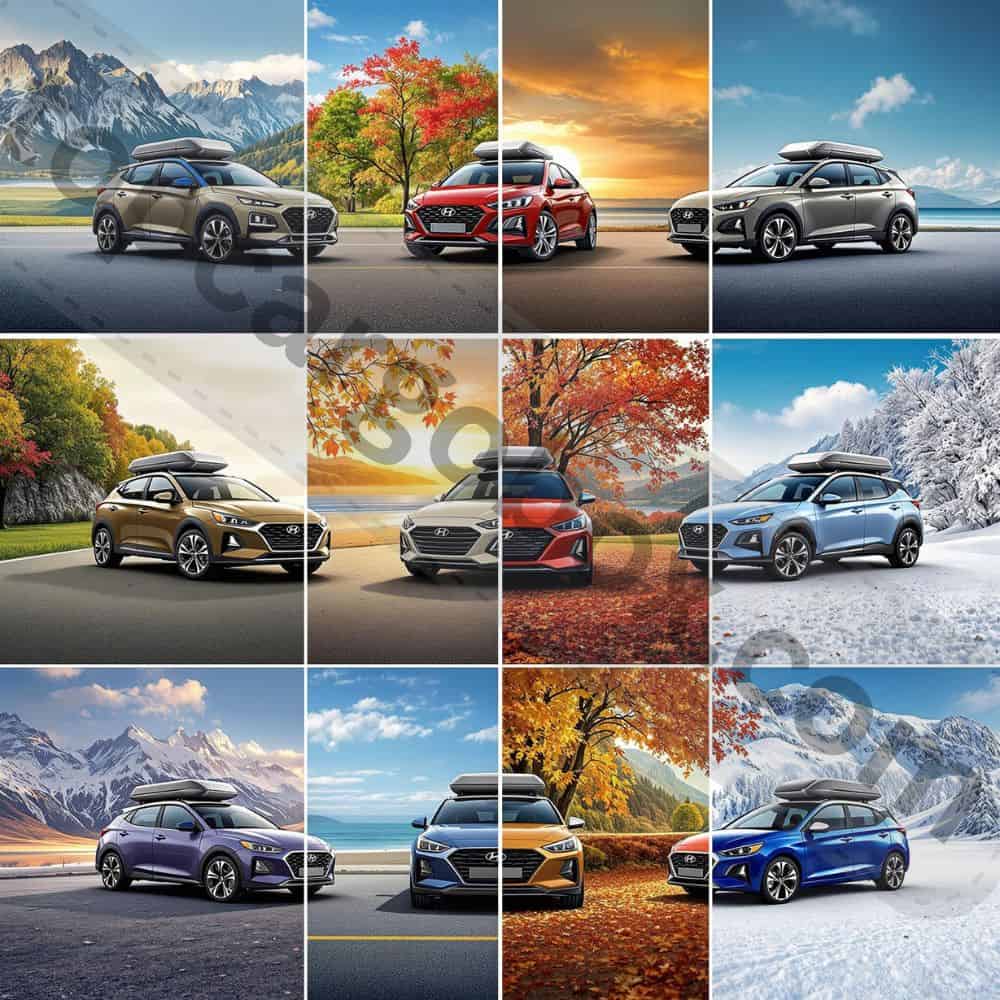 Easy-open dual latches on a roof box designed for convenient access on Hyundai SUVs like the Tucson.