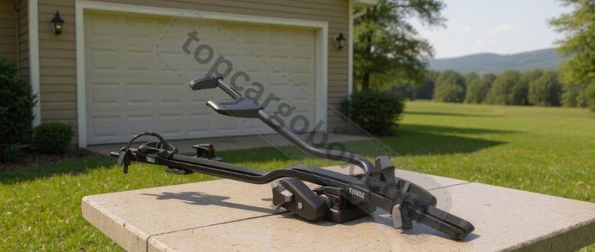 Close-up of ProRide XT's torque limiter dial clicking into place as it grips a bike's top tube with padded claws.