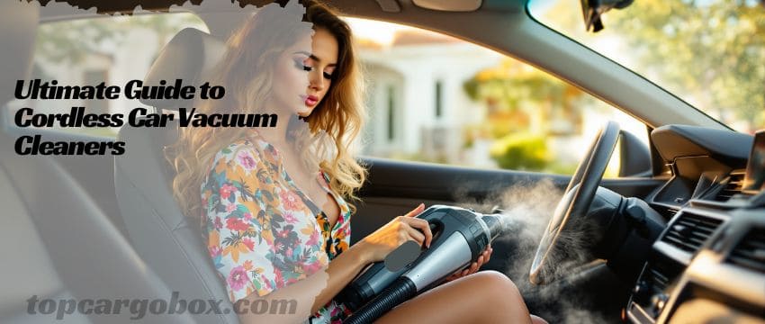 A person effortlessly cleaning car seat crumbs with the sleek, gray Monozel handheld vacuum, its LED light illuminating the dark space under the seat.