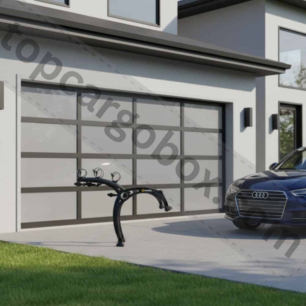 The QuickTrigger hub system is shown in detail, demonstrating the easy-to-use mechanism that makes installation a one-person job.