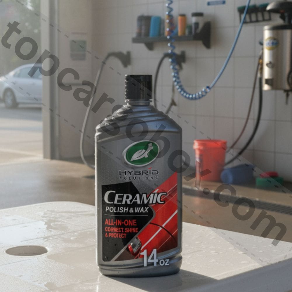 The chart compares key features like each product's primary form, from Turtle Wax's corrective gel to Chemical Guys' liquid cream for a deep shine.
